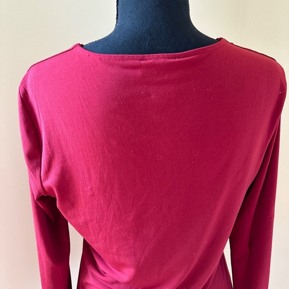 *CARMEN MARC VALVO* Red Long Sleeve x Gold Zip Arm Size Small - Picture 5 of 8
